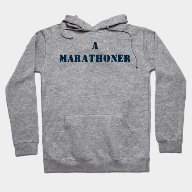 A marathoner Hoodie by Z And Z